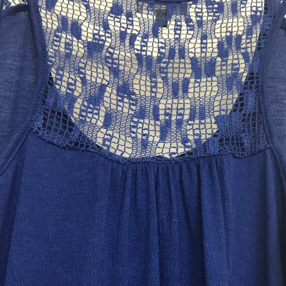 Market & Spruce Hi-Low Royal Blue Tank Top - Picture 8 of 8
